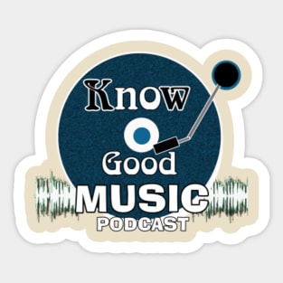 Know Good Music Podcast Blue Speckle Sticker